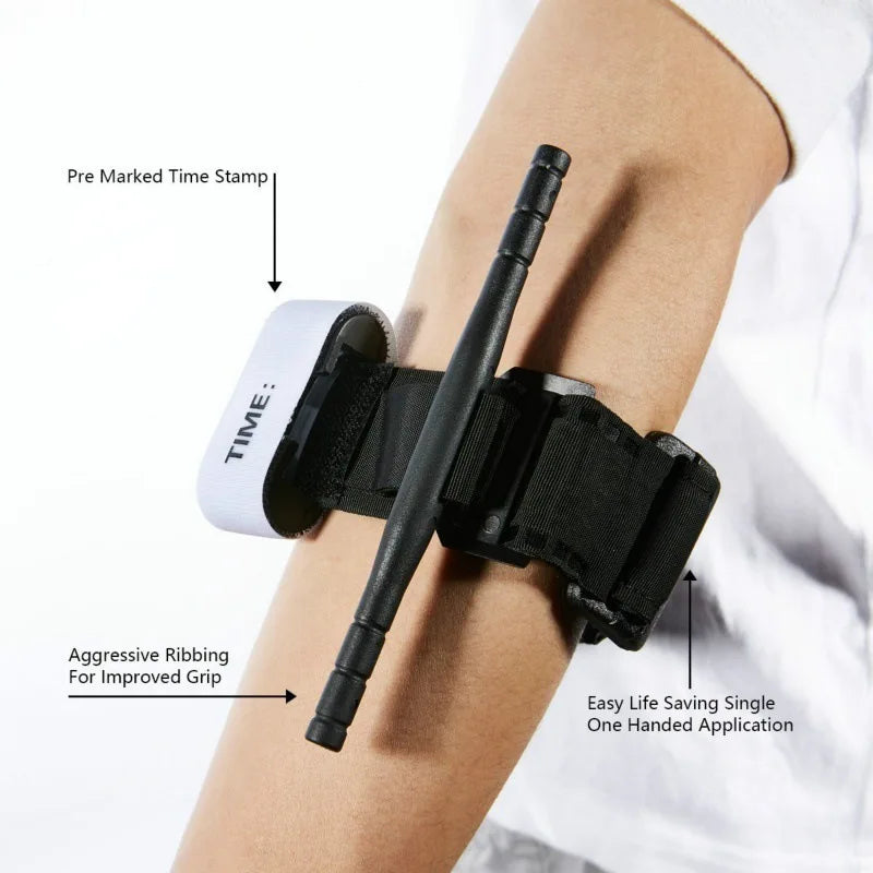 Tactical Survival Tourniquet – Red Tip Emergency First Aid Belt for Outdoor Use